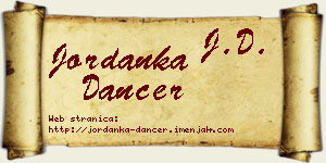 Jordanka Dancer vizit kartica